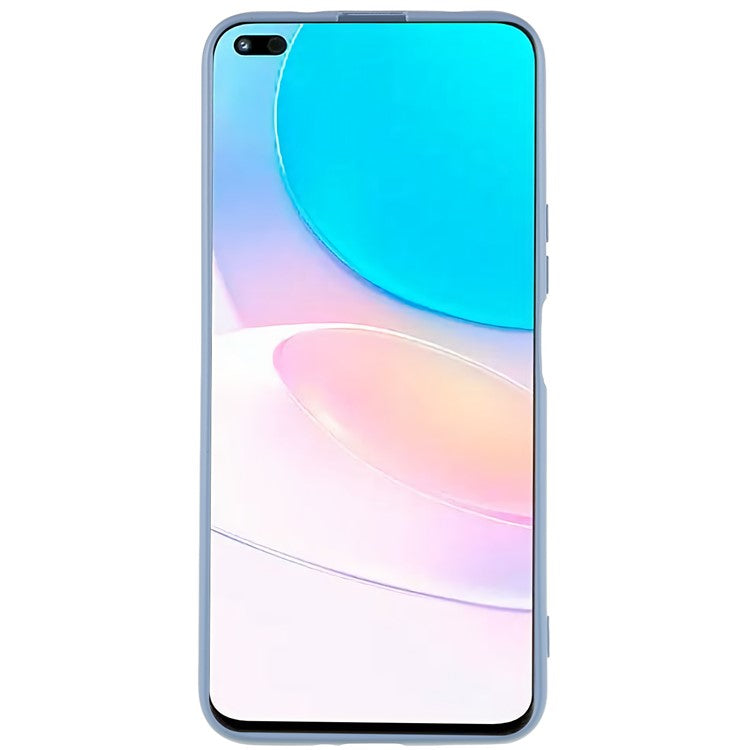 For Huawei nova 8i Liquid Silicone Texture Arc Edge Phone Case 2.0mm Thick Soft TPU Camera Protection Shockproof Cover - Grey