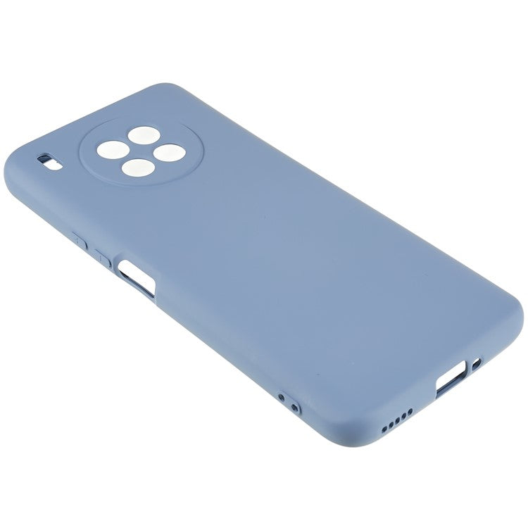 For Huawei nova 8i Liquid Silicone Texture Arc Edge Phone Case 2.0mm Thick Soft TPU Camera Protection Shockproof Cover - Grey