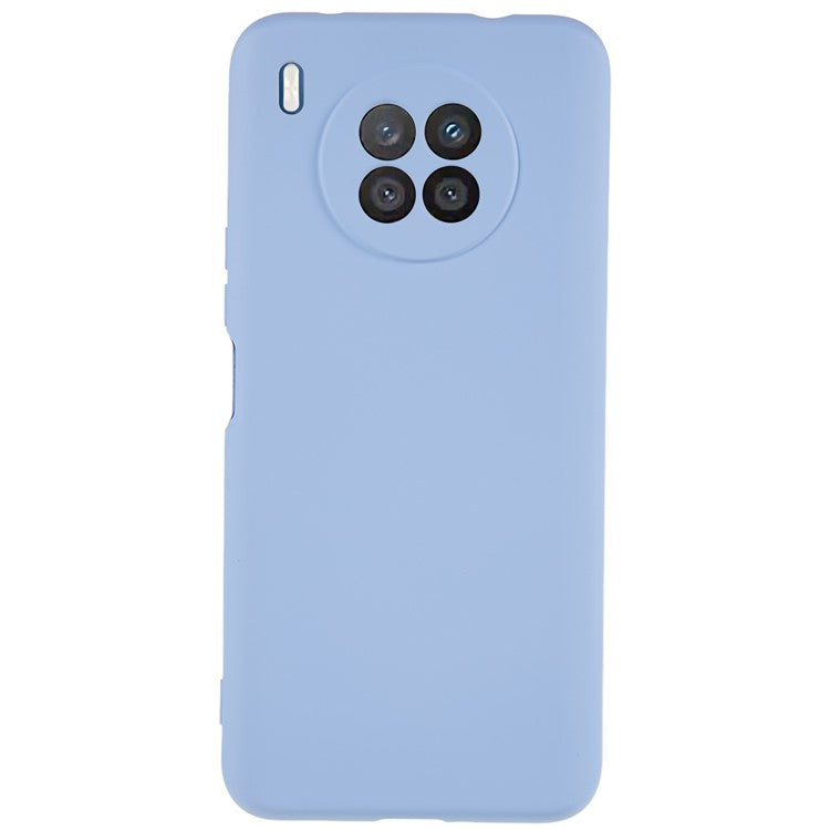 For Huawei nova 8i Liquid Silicone Texture Arc Edge Phone Case 2.0mm Thick Soft TPU Camera Protection Shockproof Cover - Purple