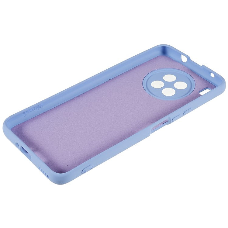 For Huawei nova 8i Liquid Silicone Texture Arc Edge Phone Case 2.0mm Thick Soft TPU Camera Protection Shockproof Cover - Purple