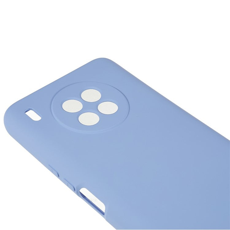 For Huawei nova 8i Liquid Silicone Texture Arc Edge Phone Case 2.0mm Thick Soft TPU Camera Protection Shockproof Cover - Purple