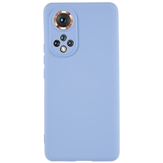 For Honor 50 / Huawei nova 9 Soft TPU 2.0mm Thick Anti-Scratch Phone Case Liquid Silicone Texture Arc Edge Non-Slip Cover - Purple