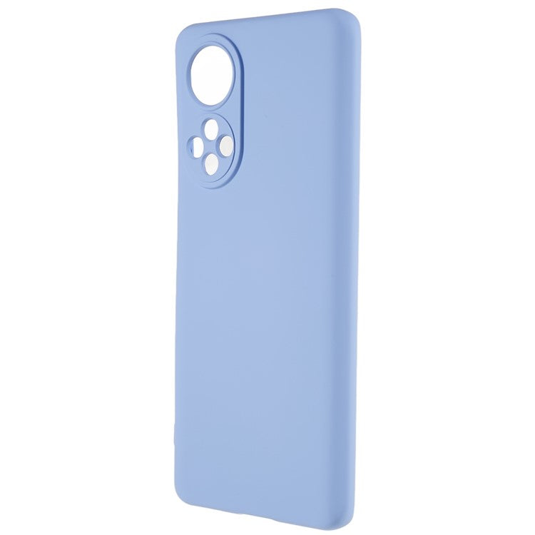 For Honor 50 / Huawei nova 9 Soft TPU 2.0mm Thick Anti-Scratch Phone Case Liquid Silicone Texture Arc Edge Non-Slip Cover - Purple