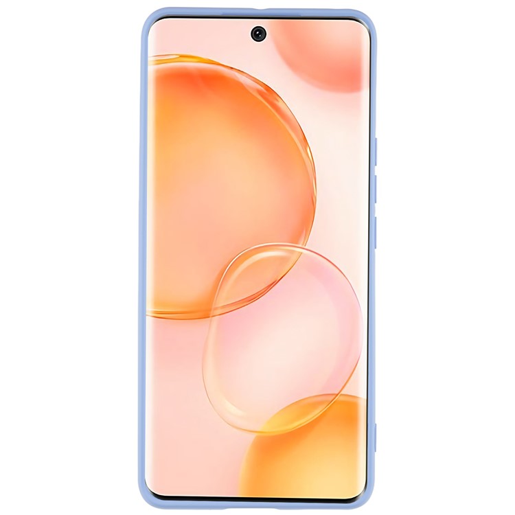 For Honor 50 / Huawei nova 9 Soft TPU 2.0mm Thick Anti-Scratch Phone Case Liquid Silicone Texture Arc Edge Non-Slip Cover - Purple