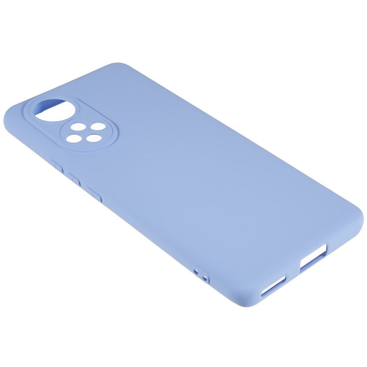 For Honor 50 / Huawei nova 9 Soft TPU 2.0mm Thick Anti-Scratch Phone Case Liquid Silicone Texture Arc Edge Non-Slip Cover - Purple