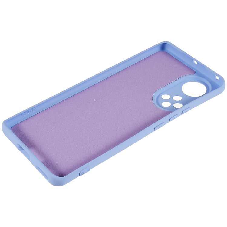 For Honor 50 / Huawei nova 9 Soft TPU 2.0mm Thick Anti-Scratch Phone Case Liquid Silicone Texture Arc Edge Non-Slip Cover - Purple