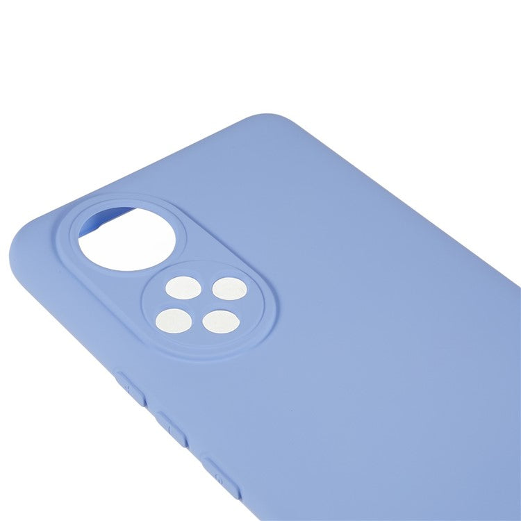 For Honor 50 / Huawei nova 9 Soft TPU 2.0mm Thick Anti-Scratch Phone Case Liquid Silicone Texture Arc Edge Non-Slip Cover - Purple