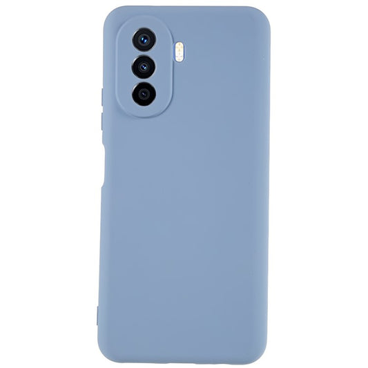 For Huawei nova Y70 4G Arc Edge Liquid Silicone Texture Case 2.0mm Thick Shockproof Soft TPU Phone Cover - Grey
