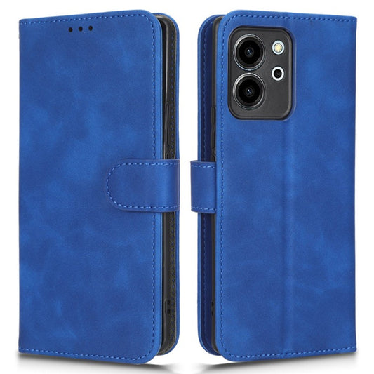 Protective Cell Phone Cover For Honor 80 SE 5G PU Leather Skin-Touch Feeling Anti-Drop Phone Case Wallet Stand - Blue