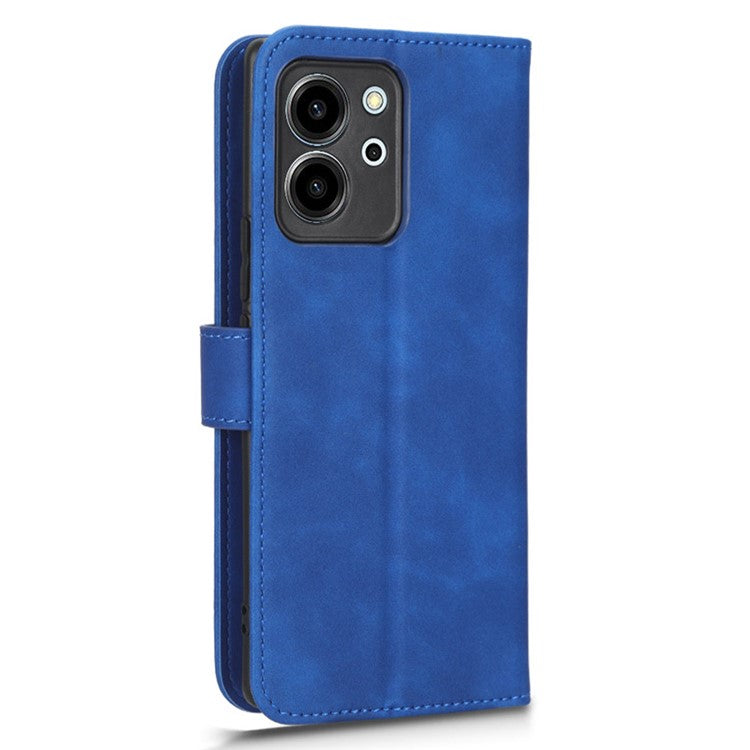 Protective Cell Phone Cover For Honor 80 SE 5G PU Leather Skin-Touch Feeling Anti-Drop Phone Case Wallet Stand - Blue