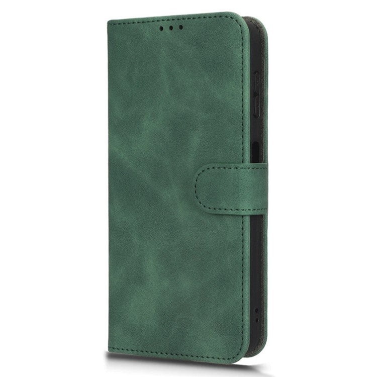 Protective Cell Phone Cover For Honor 80 SE 5G PU Leather Skin-Touch Feeling Anti-Drop Phone Case Wallet Stand - Green