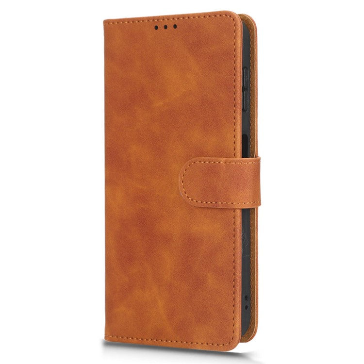 Protective Cell Phone Cover For Honor 80 SE 5G PU Leather Skin-Touch Feeling Anti-Drop Phone Case Wallet Stand - Brown