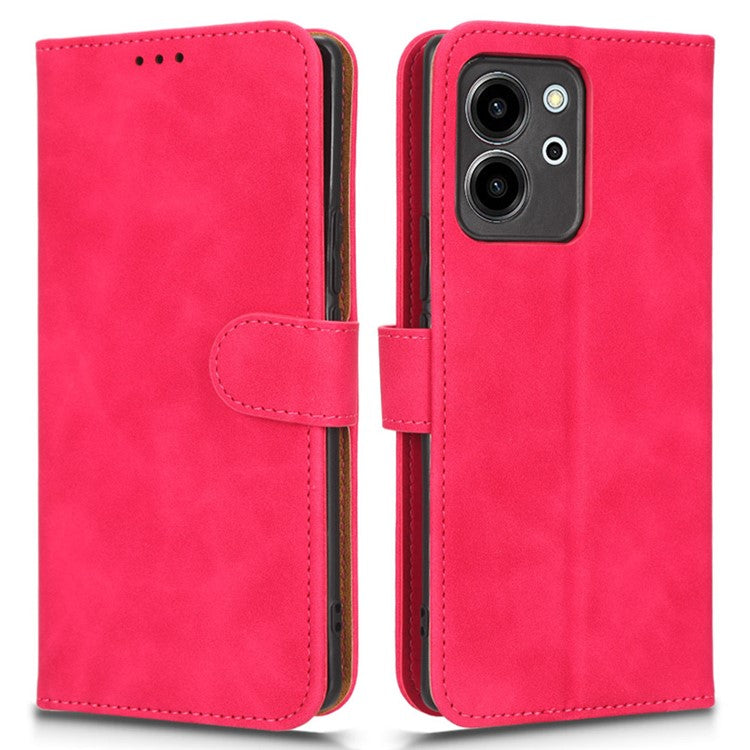 Protective Cell Phone Cover For Honor 80 SE 5G PU Leather Skin-Touch Feeling Anti-Drop Phone Case Wallet Stand - Rose