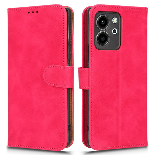 Protective Cell Phone Cover For Honor 80 SE 5G PU Leather Skin-Touch Feeling Anti-Drop Phone Case Wallet Stand - Rose
