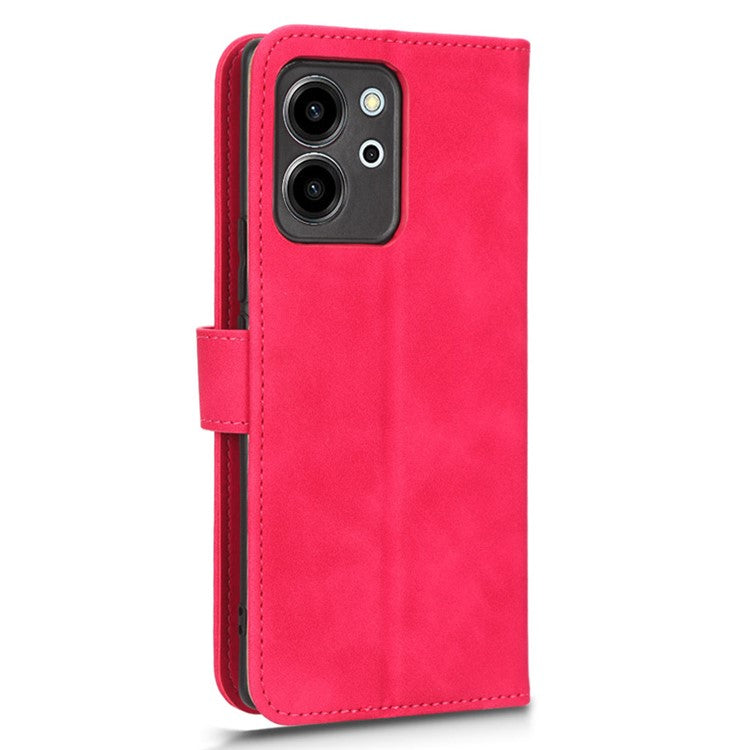 Protective Cell Phone Cover For Honor 80 SE 5G PU Leather Skin-Touch Feeling Anti-Drop Phone Case Wallet Stand - Rose