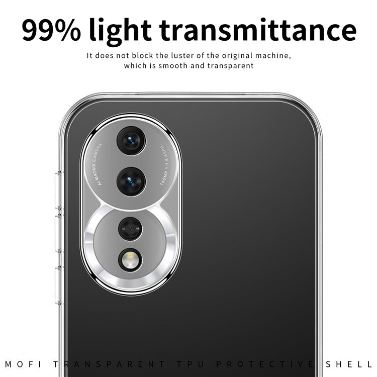 MOFI for Honor 80 5G Mobile Phone Case Scratch-resistant Ultra Clear Shockproof Soft TPU Back Cover Protector