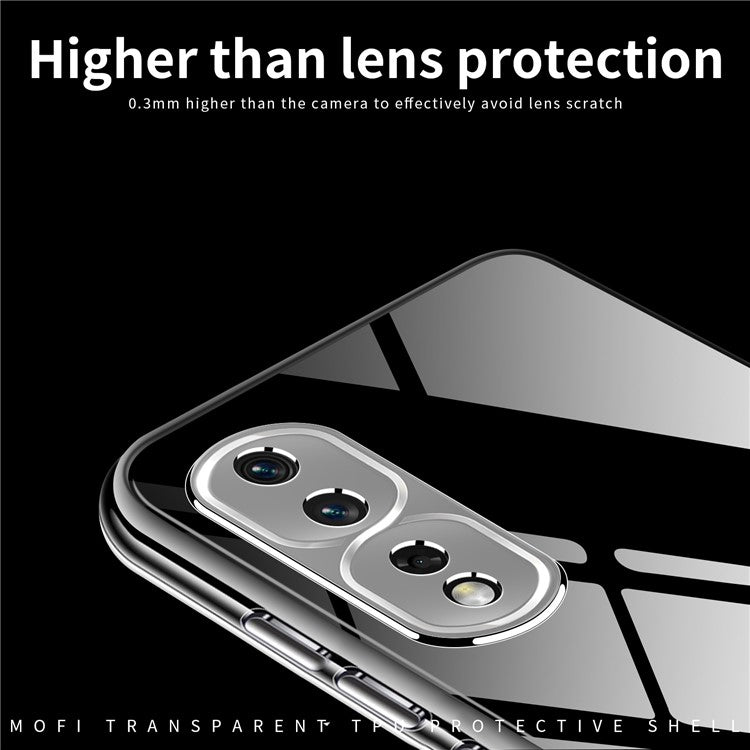 MOFI for Honor 80 Pro 5G Transparent Cell Phone Case Anti-scratch Drop-proof Smartphone Protective Cover