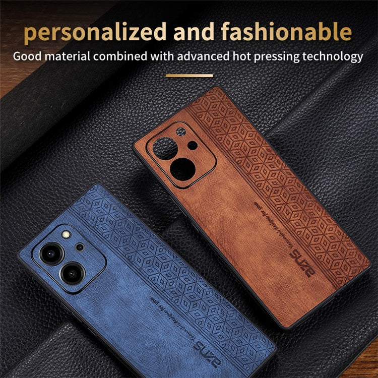 AZNS For Honor 80 SE 5G Imprinted Pattern Phone Case Non-slip Ultra Slim PU Leather Coated TPU Phone Back Cover - Blue