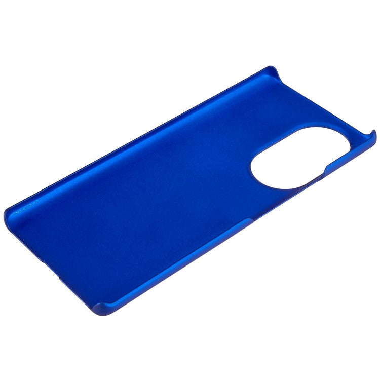 For Honor 80 5G Shockproof Tough PC Cover Glossy Surface Rubberized Finish Scratch Resistant Phone Case - Blue