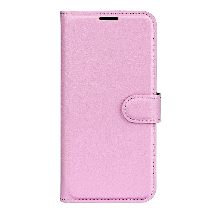 Phone Stand Wallet Cover for Honor 80 Pro 5G, Fall Protection Litchi Texture PU Leather Phone Flip Case - Pink