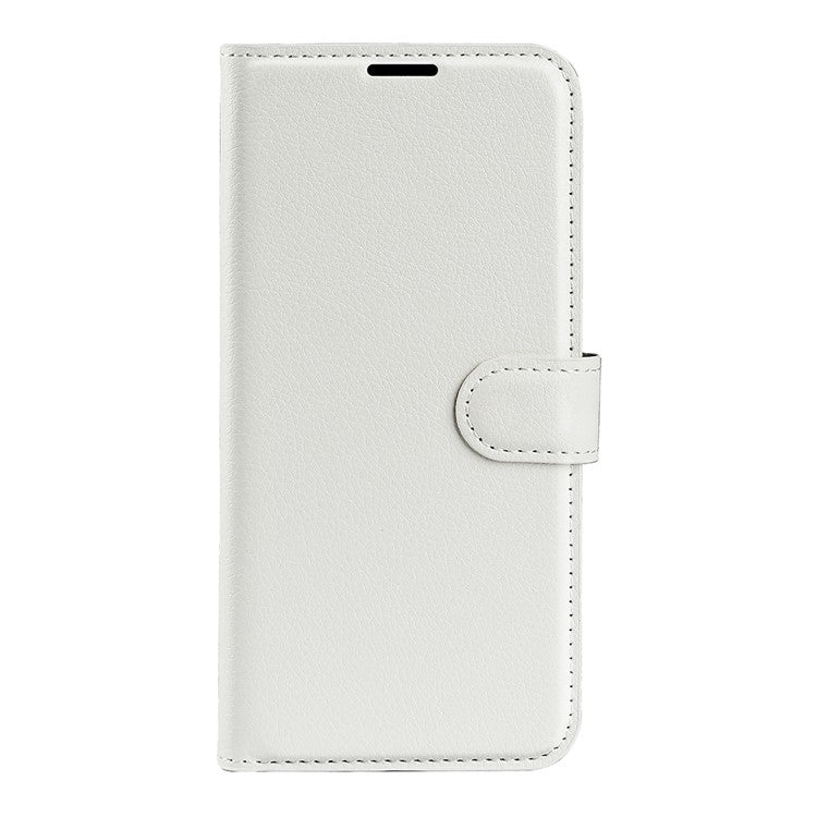Phone Stand Wallet Cover for Honor 80 Pro 5G, Fall Protection Litchi Texture PU Leather Phone Flip Case - White