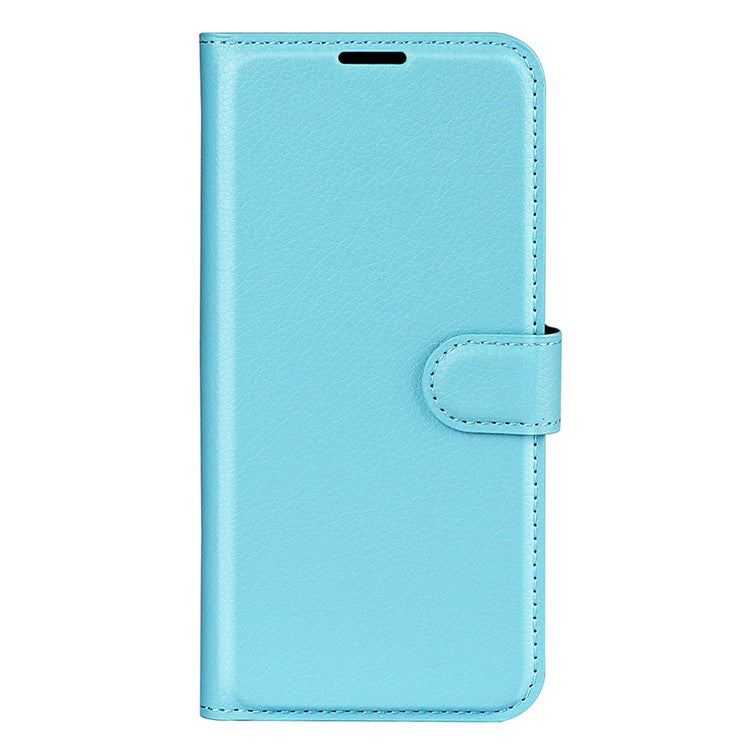 For Honor 80 5G Litchi Texture PU Leather Stand Wallet Phone Cover Full Protection Flip Anti-scratch Phone Case - Blue