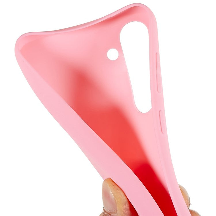 For Samsung Galaxy A34 5G Matte Back Shell, Anti-Fingerprint Soft TPU Phone Case Scratch Resistant Protective Cover - Pink