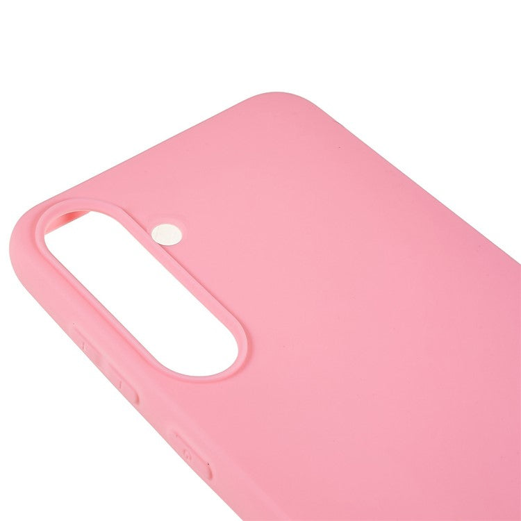 For Samsung Galaxy A34 5G Matte Back Shell, Anti-Fingerprint Soft TPU Phone Case Scratch Resistant Protective Cover - Pink
