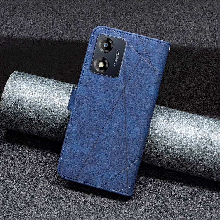 BINFEN COLOR for Motorola Moto E13 4G Wallet Case Magnetic Clasp Leather Phone Stand Cover - Blue