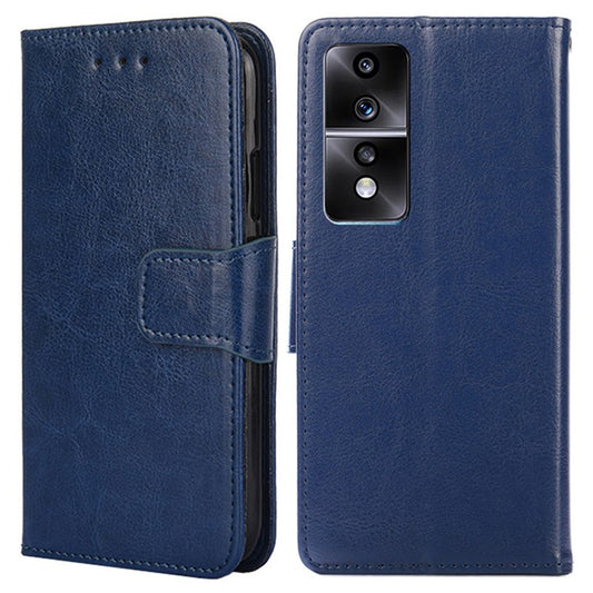 For Honor 80 GT 5G Textured PU Leather Wallet Phone Stand Cover Shockproof Mobile Case - Sapphire