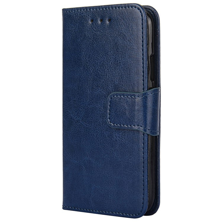 For Honor 80 GT 5G Textured PU Leather Wallet Phone Stand Cover Shockproof Mobile Case - Sapphire