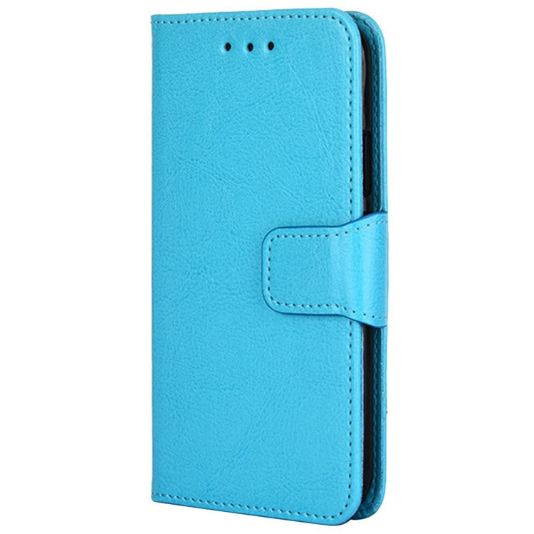 For Honor 80 GT 5G Textured PU Leather Wallet Phone Stand Cover Shockproof Mobile Case - Baby Blue