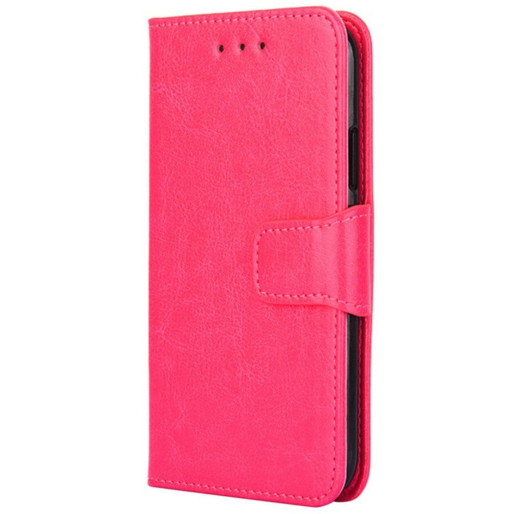 For Honor 80 GT 5G Textured PU Leather Wallet Phone Stand Cover Shockproof Mobile Case - Rose