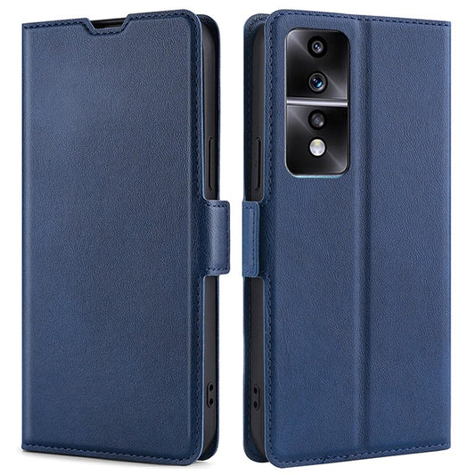 For Honor 80 GT 5G Shockproof PU Leather Cover Card Holder Foldable Stand Phone Case - Blue