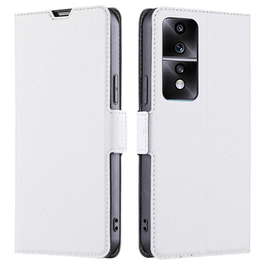 For Honor 80 GT 5G Shockproof PU Leather Cover Card Holder Foldable Stand Phone Case - White