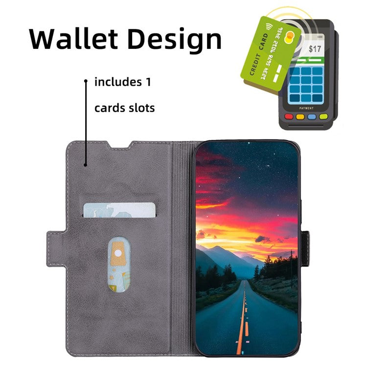 For Honor 80 GT 5G Shockproof PU Leather Cover Card Holder Foldable Stand Phone Case - White