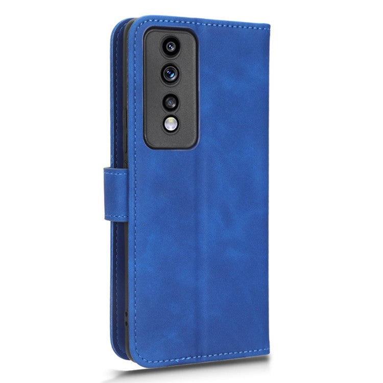 Flip Shell for Honor 80 GT 5G Skin-touch PU Phone Leather Case Wallet Stand Mobile Phone Cover - Blue