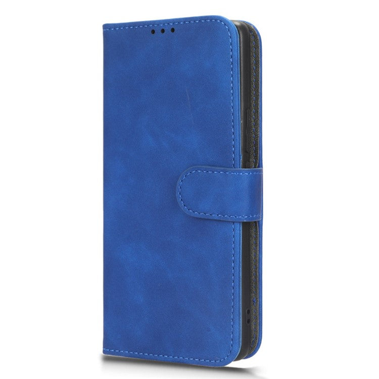Flip Shell for Honor 80 GT 5G Skin-touch PU Phone Leather Case Wallet Stand Mobile Phone Cover - Blue