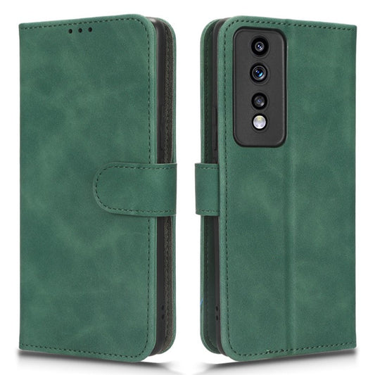 Flip Shell for Honor 80 GT 5G Skin-touch PU Phone Leather Case Wallet Stand Mobile Phone Cover - Green