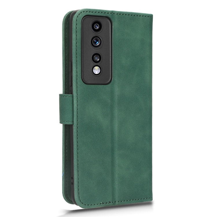Flip Shell for Honor 80 GT 5G Skin-touch PU Phone Leather Case Wallet Stand Mobile Phone Cover - Green