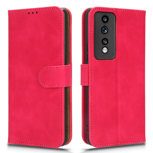 Flip Shell for Honor 80 GT 5G Skin-touch PU Phone Leather Case Wallet Stand Mobile Phone Cover - Red