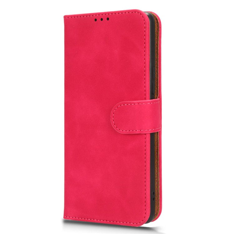 Flip Shell for Honor 80 GT 5G Skin-touch PU Phone Leather Case Wallet Stand Mobile Phone Cover - Red