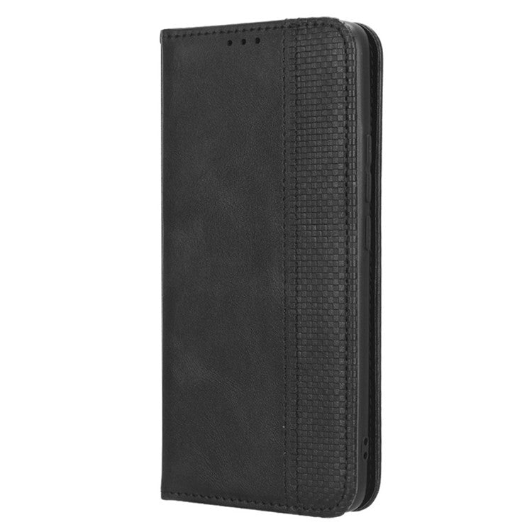 For Honor 80 GT 5G Retro Texture Phone Wallet Case PU Leather Stand Protective Phone Cover - Black