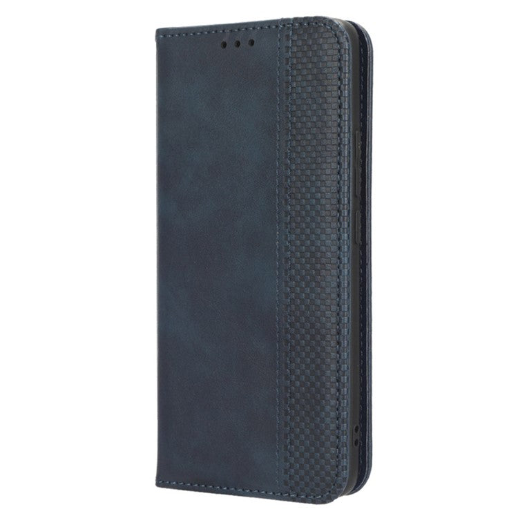 For Honor 80 GT 5G Retro Texture Phone Wallet Case PU Leather Stand Protective Phone Cover - Blue