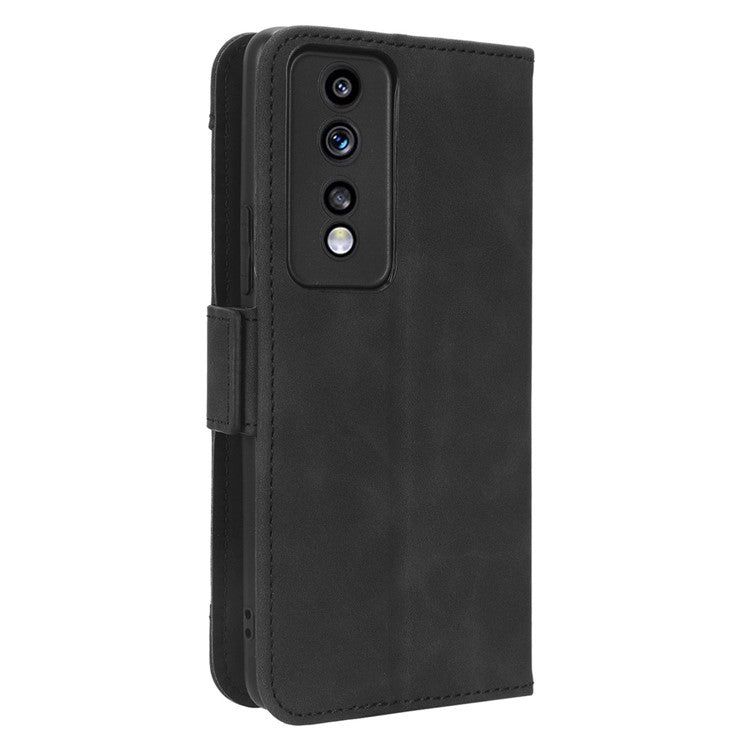 For Honor 80 GT 5G Anti-fall PU Leather Phone Cover Multiple Card Slots Stand Wallet Phone Case - Black
