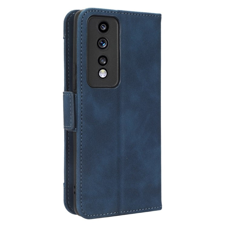 For Honor 80 GT 5G Anti-fall PU Leather Phone Cover Multiple Card Slots Stand Wallet Phone Case - Blue
