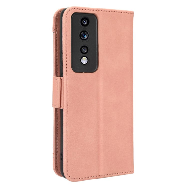 For Honor 80 GT 5G Anti-fall PU Leather Phone Cover Multiple Card Slots Stand Wallet Phone Case - Pink