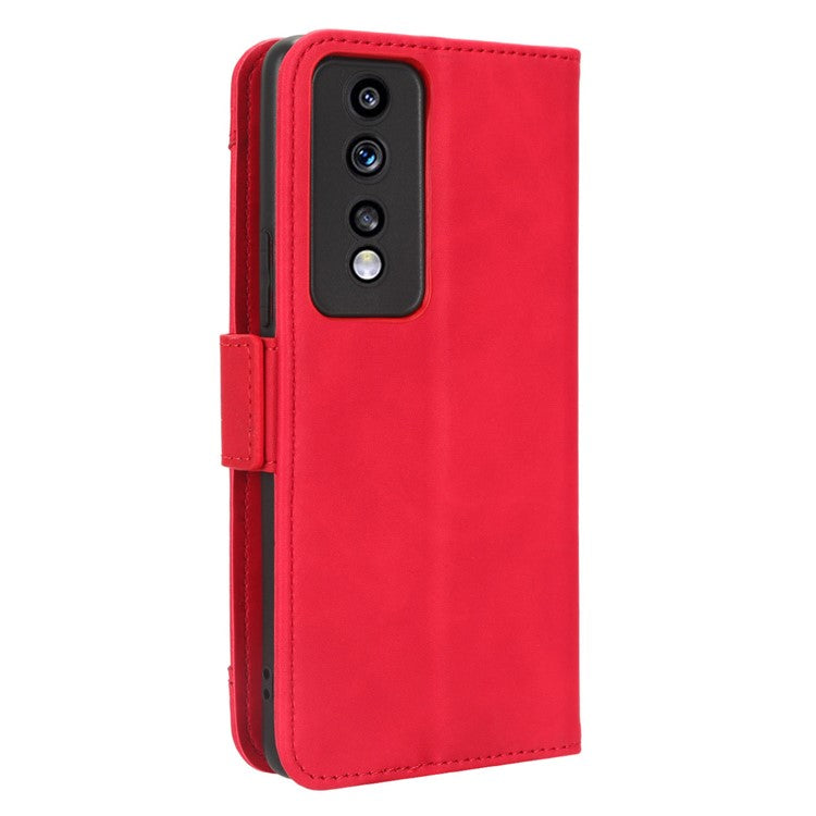 For Honor 80 GT 5G Anti-fall PU Leather Phone Cover Multiple Card Slots Stand Wallet Phone Case - Red