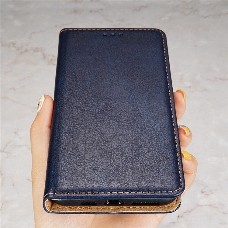 Phone Case for Honor 80 GT 5G PU Leather Protective Cover Cell Phone Wallet Stand Case - Blue