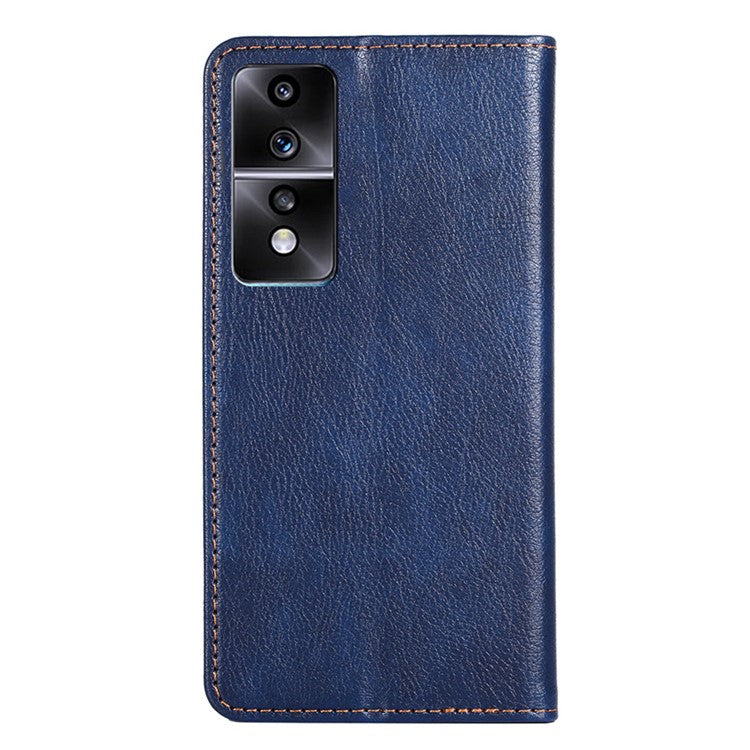 Phone Case for Honor 80 GT 5G PU Leather Protective Cover Cell Phone Wallet Stand Case - Blue